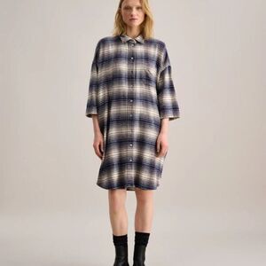 Bellerose | Gladys Blue Shirt Dress Flannel Size 0 (Oversized)